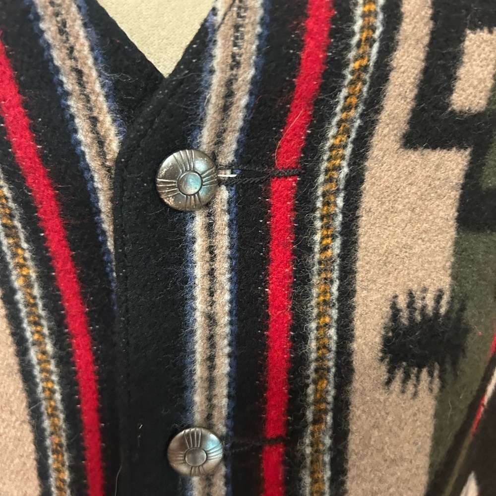 Pendleton Women's Geometric Button Down Vest - Bl… - image 4